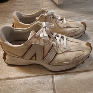 New Balance Cream and Brown Women's Sneakers